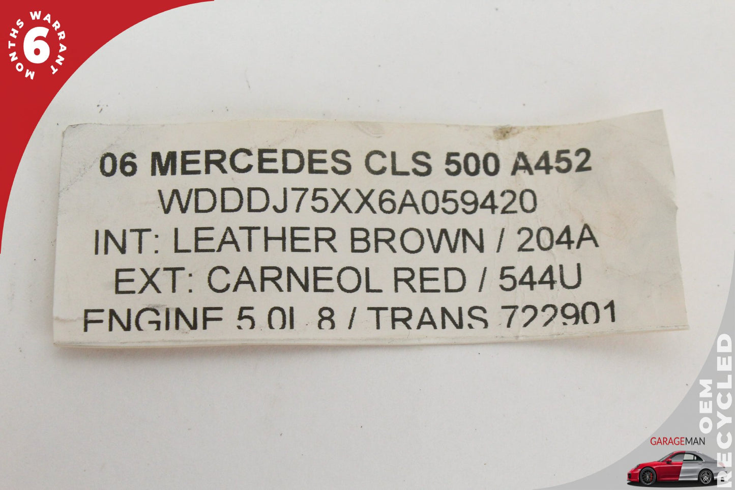 06-11 Mercedes-Benz CLS500 W219 Rear Left Window Regulator Motor 2198200542