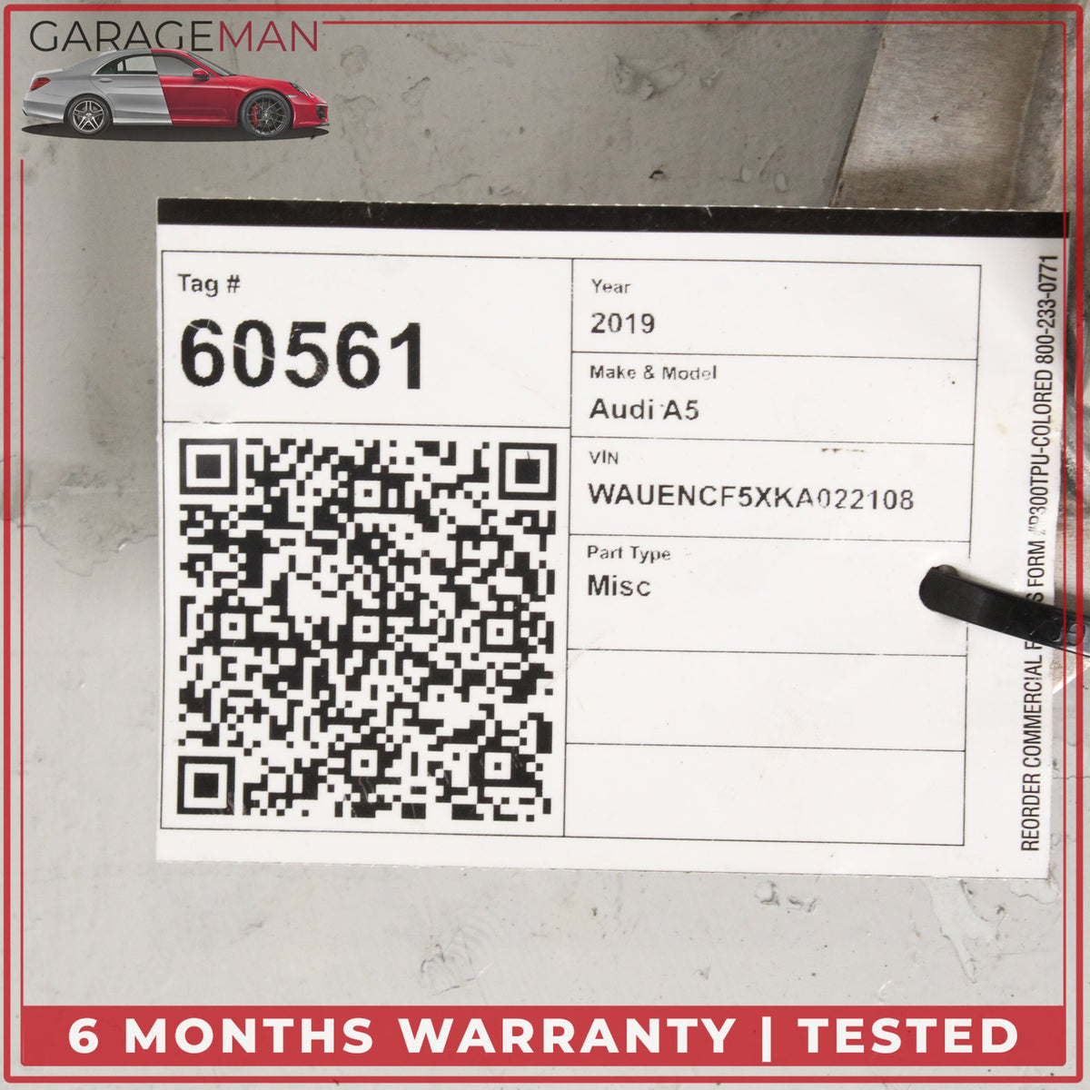 2018-2025 Audi A5 F5 Rear Bumper Reinforcement Impact Crash Bar Beam OEM