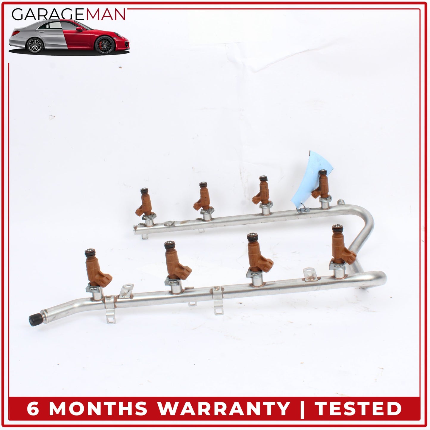1998-2006 Mercedes W220 S430 CLK430 Fuel Rail Line w/ Injectors 1130700595 OEM
