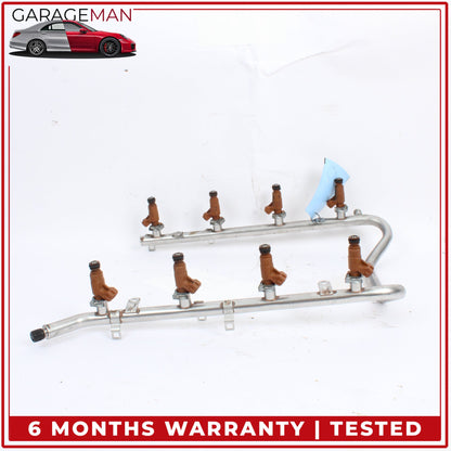 1998-2006 Mercedes W220 S430 CLK430 Fuel Rail Line w/ Injectors 1130700595 OEM