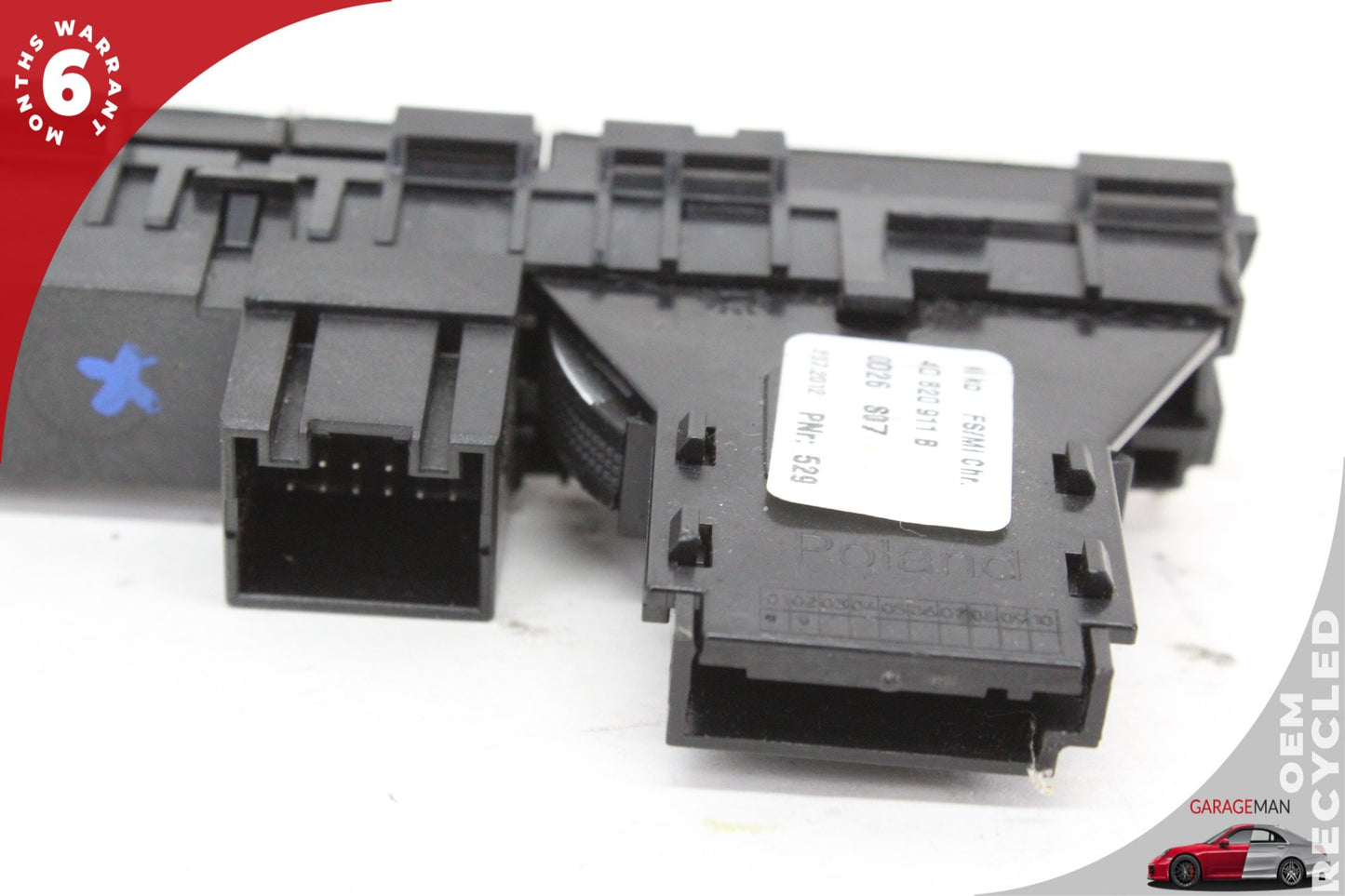2011-2018 Audi A8 S8 Hazard Light Air Vent Control Switch Panel 4H0820911B OEM