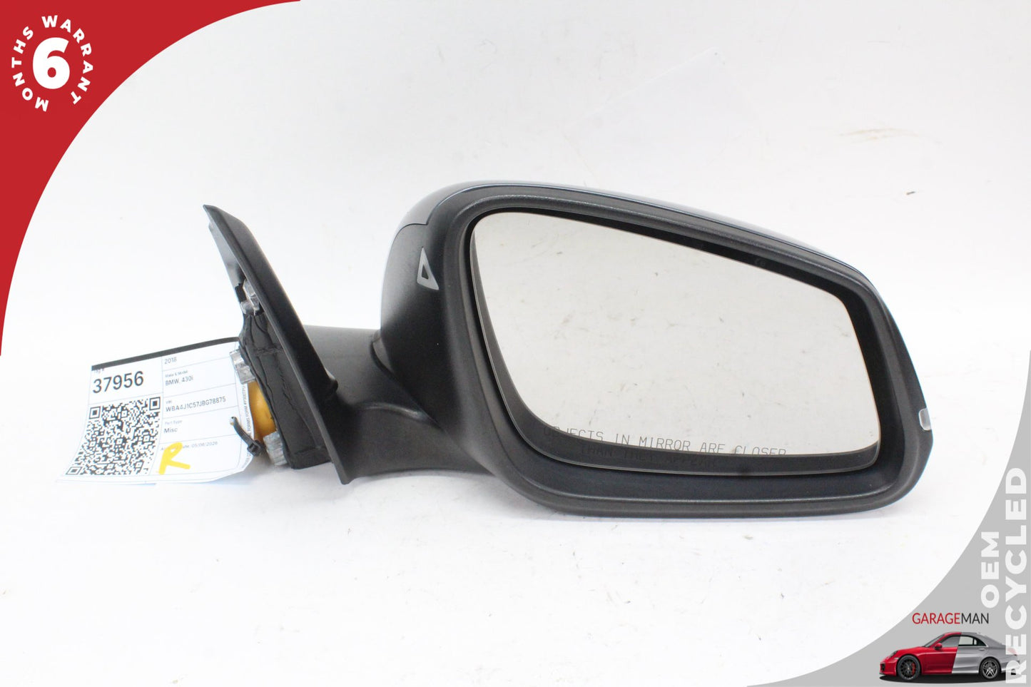 2014-2020 BMW 430i F36 Front Right Side Door Rear View Mirror w/ Blind Spot OEM