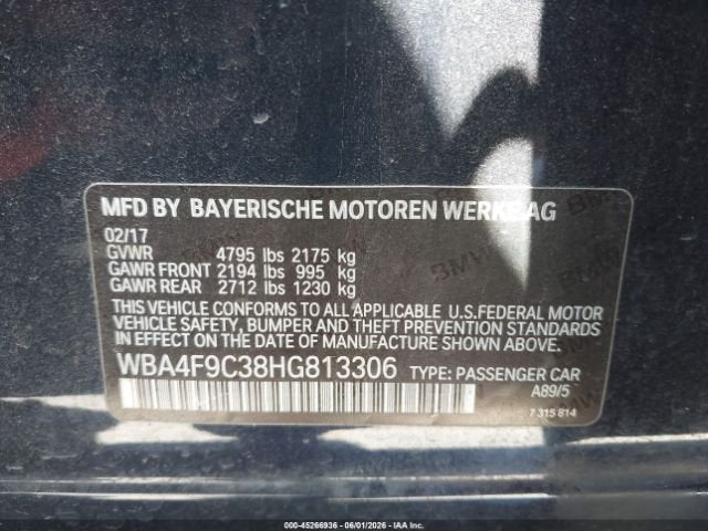 Parting Out- 2017 BMW 430i F36 xDrive Gran Coupe- 165