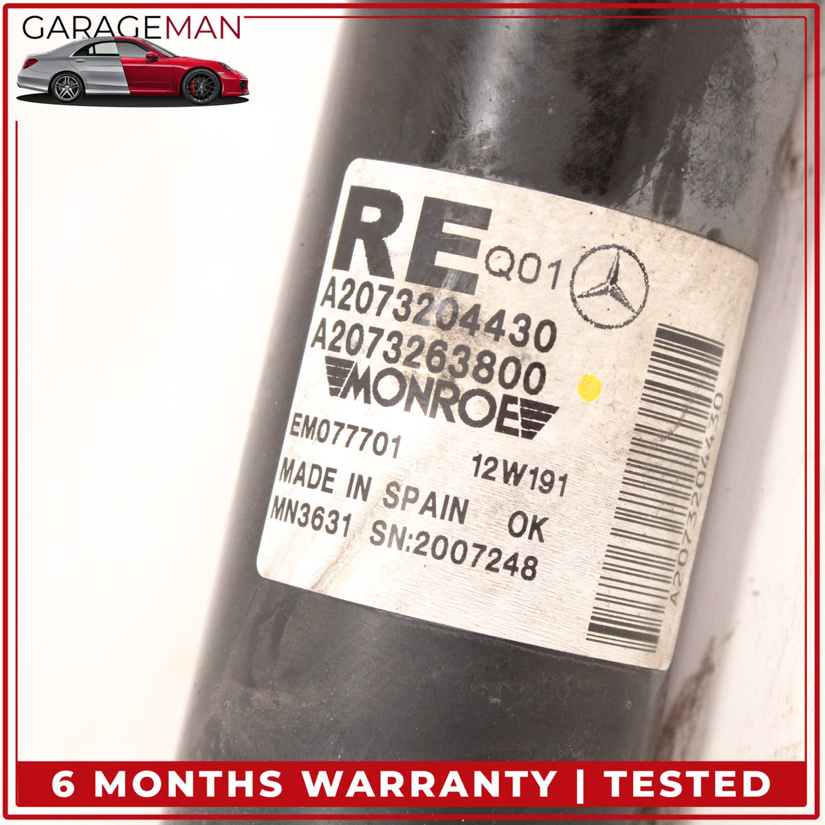 2010-2017 Mercedes C207 E550 Rear Left and Right Side Shock Strut Absorber OEM