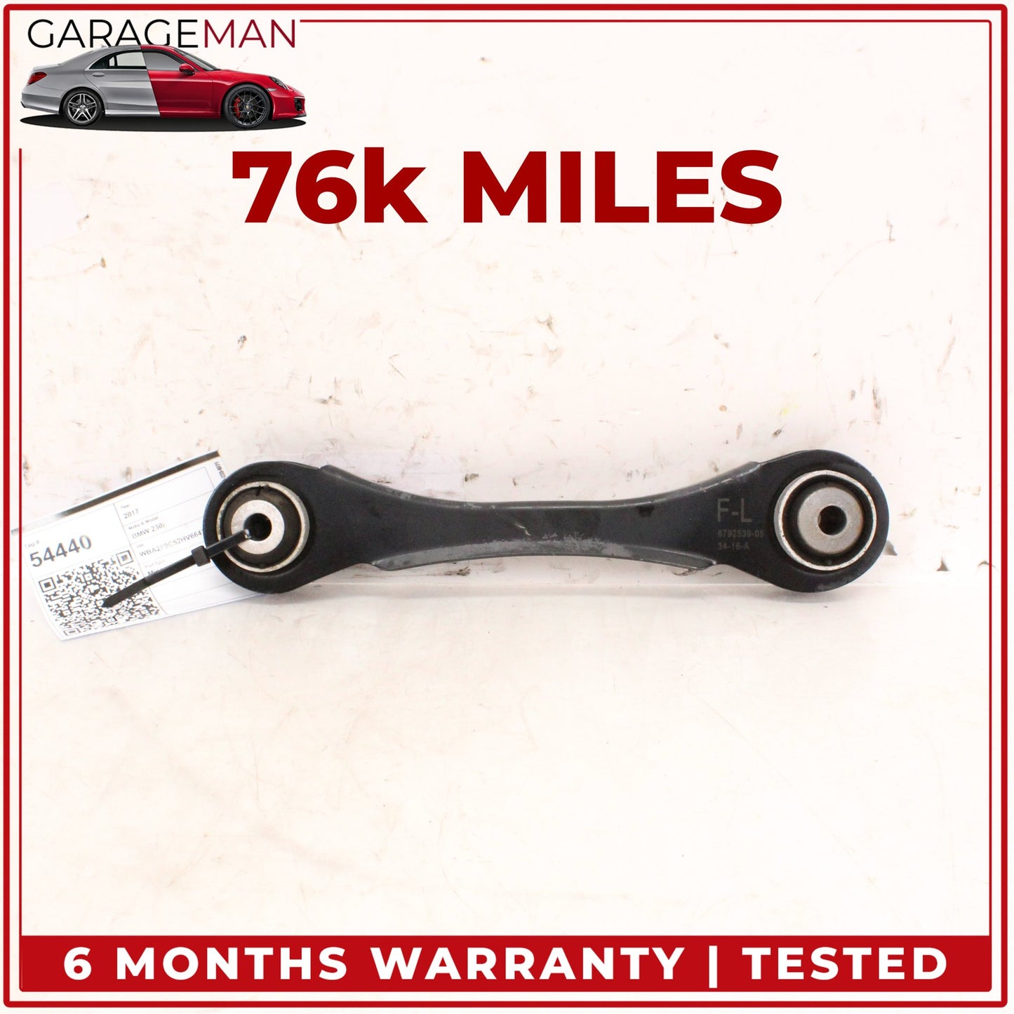 2012-2021 BMW 230i F22 Rear Left Side Upper Forward Control Arm 6792539 OEM