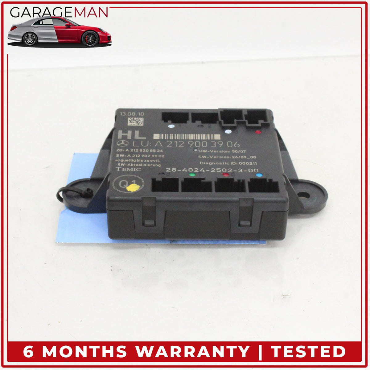 2008-2014 Mercedes W204 C300 Rear Left Side Door Control Module 2129003906 OEM