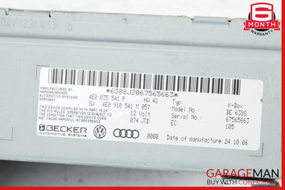 2007-2009 Audi Q7 4L Station Wagon Command Head Unit Navigation Radio 4E0035541P