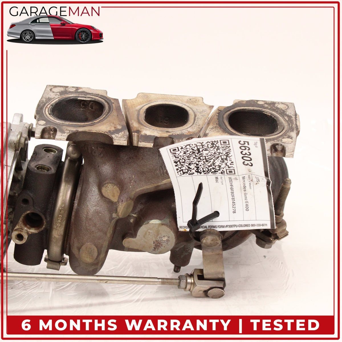 2014-2020 Mercedes W212 E400 M276 Left Turbocharger Turbo Charger Manifold OEM