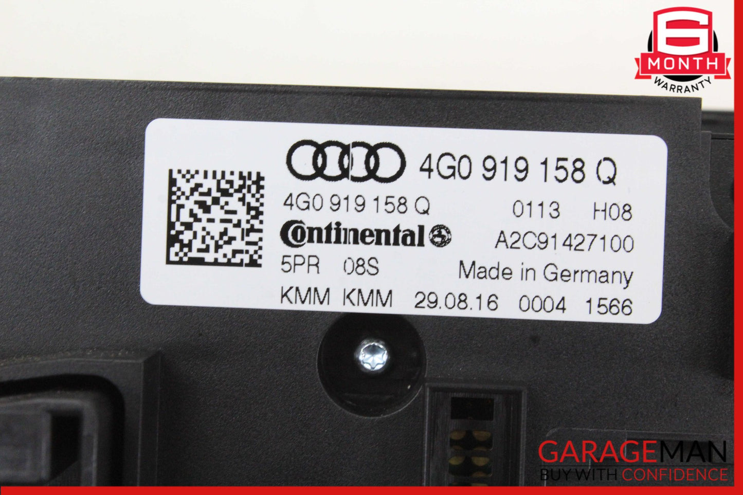 2012-2018 Audi A6 A7 Rear A/C AC Climate Control Switch Panel 4G0919158Q OEM