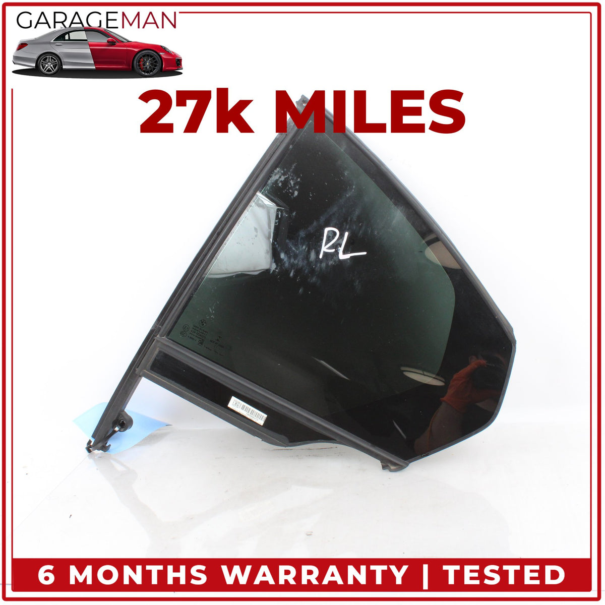 2023-2025 BMW M340i G20 Rear Left Quarter Window Glass 742508313 OEM