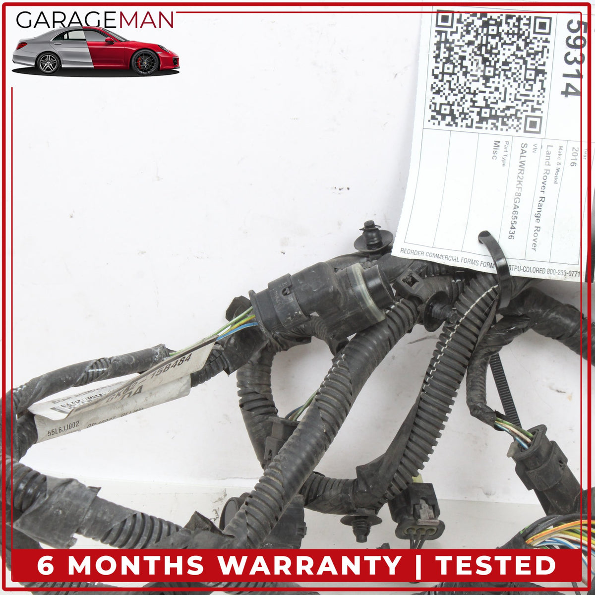 2013-2017 LR Range Rover L494 Rear Bumper Wiring Wire Harness GK6215B484DA OEM