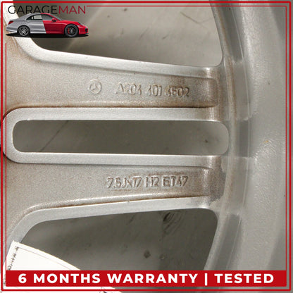 2008-2014 Mercedes C250 W204 Front Wheel Tire Rim 7.5Jx17H2 ET47 2044014502 OEM