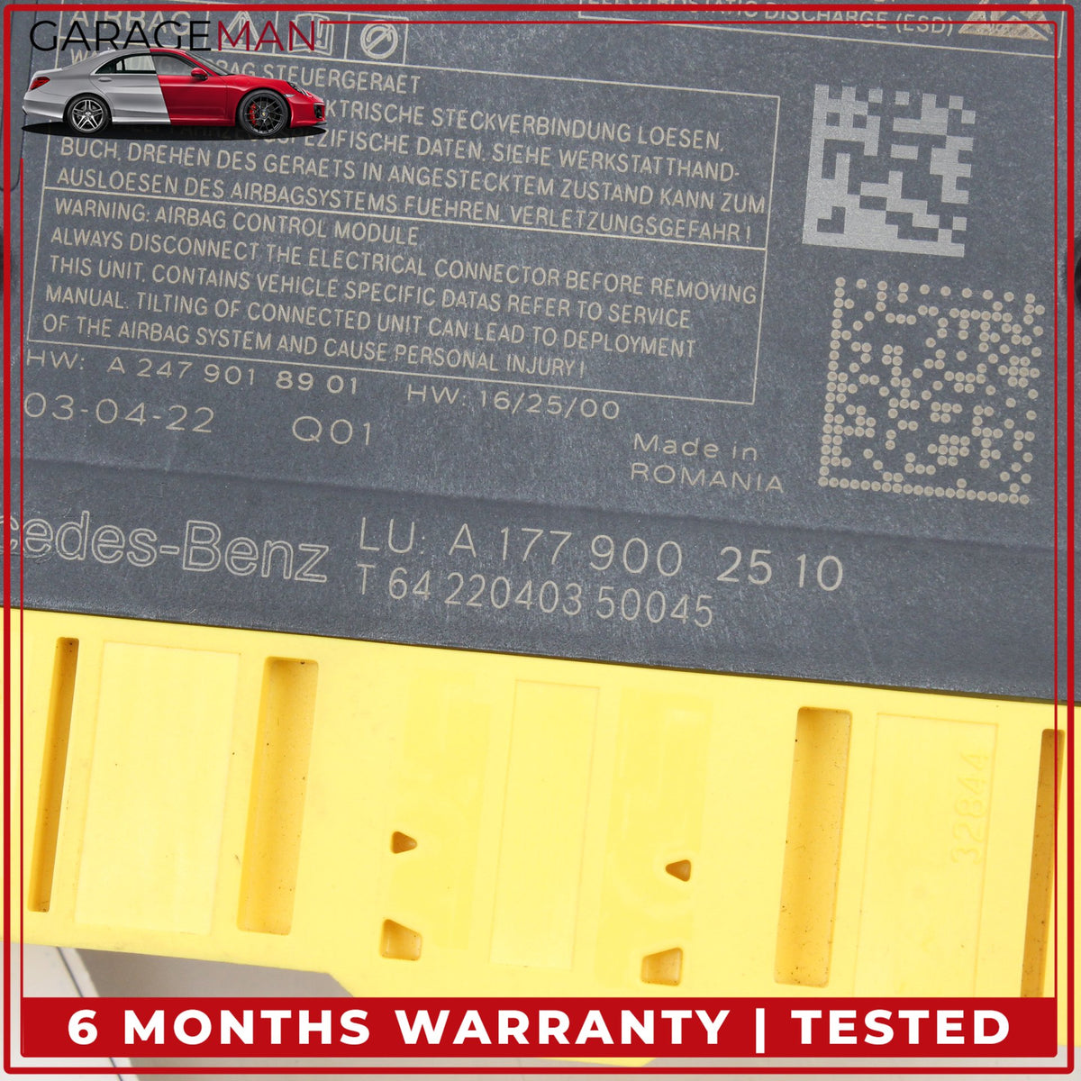 2019-2023 Mercedes W177 A220 CLA250 SRS Restraint Diagnostic Control Module OEM