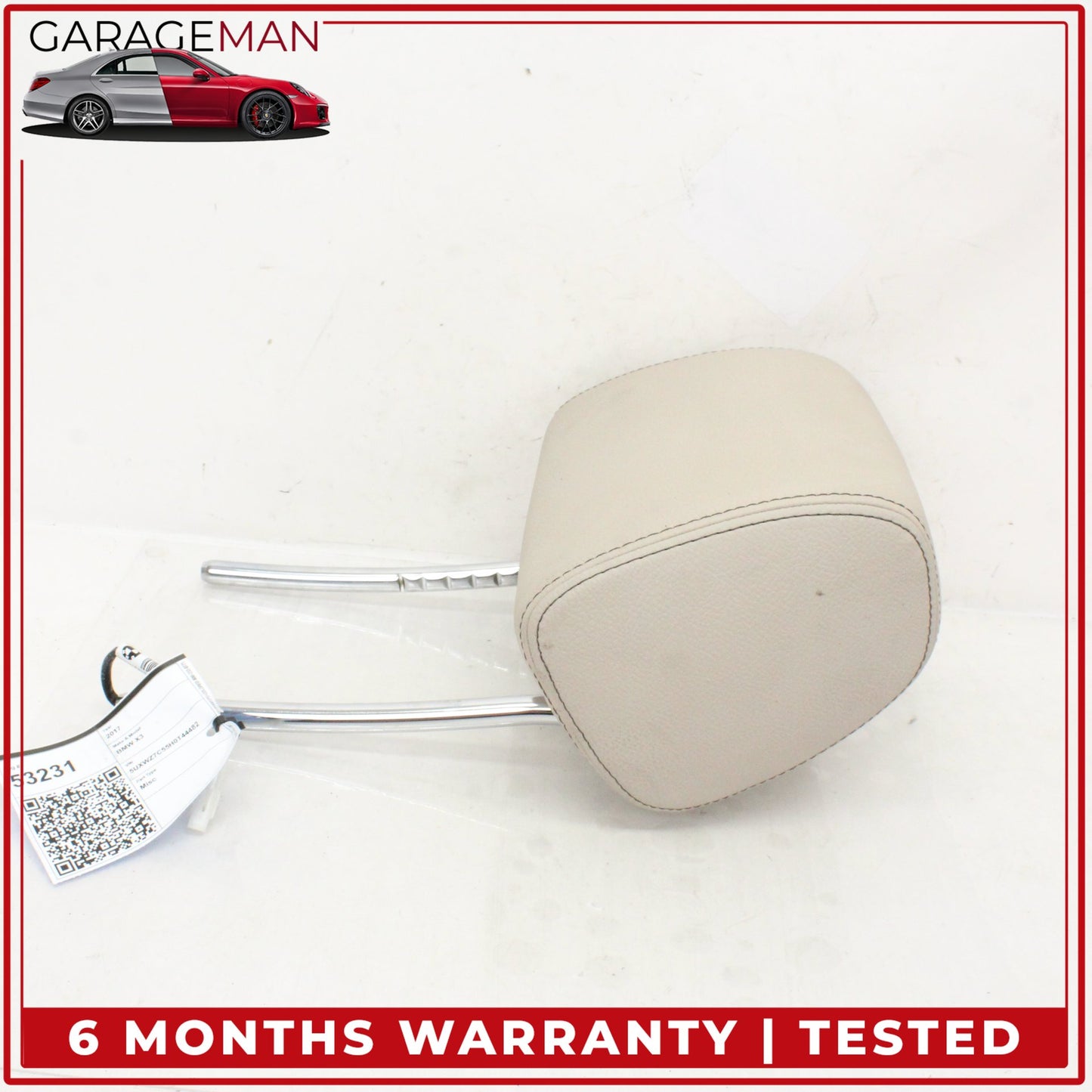2011-2018 BMW X3 X4 F25 SUV Front Left or Right Side Seat Head Rest Beige OEM