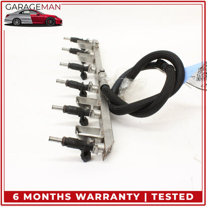 2011-2013 BMW 528i F10 N52 3.0L Fuel Rail w/ Injectors Set 7542541