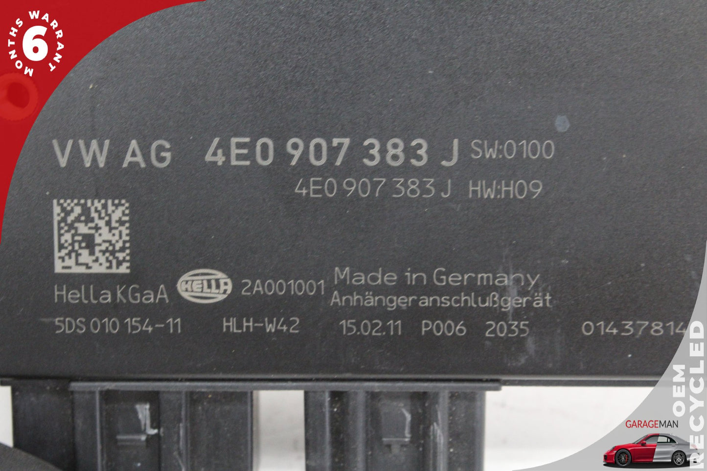 2007-2015 Audi Q7 SUV Trailer Tow Hitch Control Module Unit 4E0907383J OEM