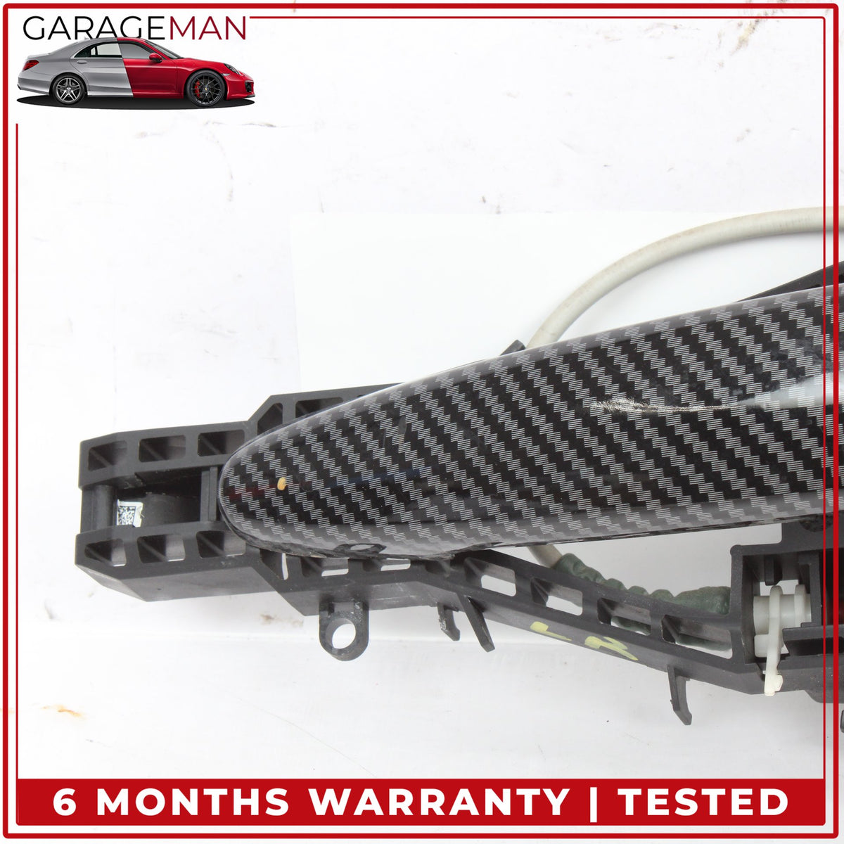 2012-2018 BMW 328i F30 Rear Left Exterior Door Handle Carbon Fiber 7332267 OEM