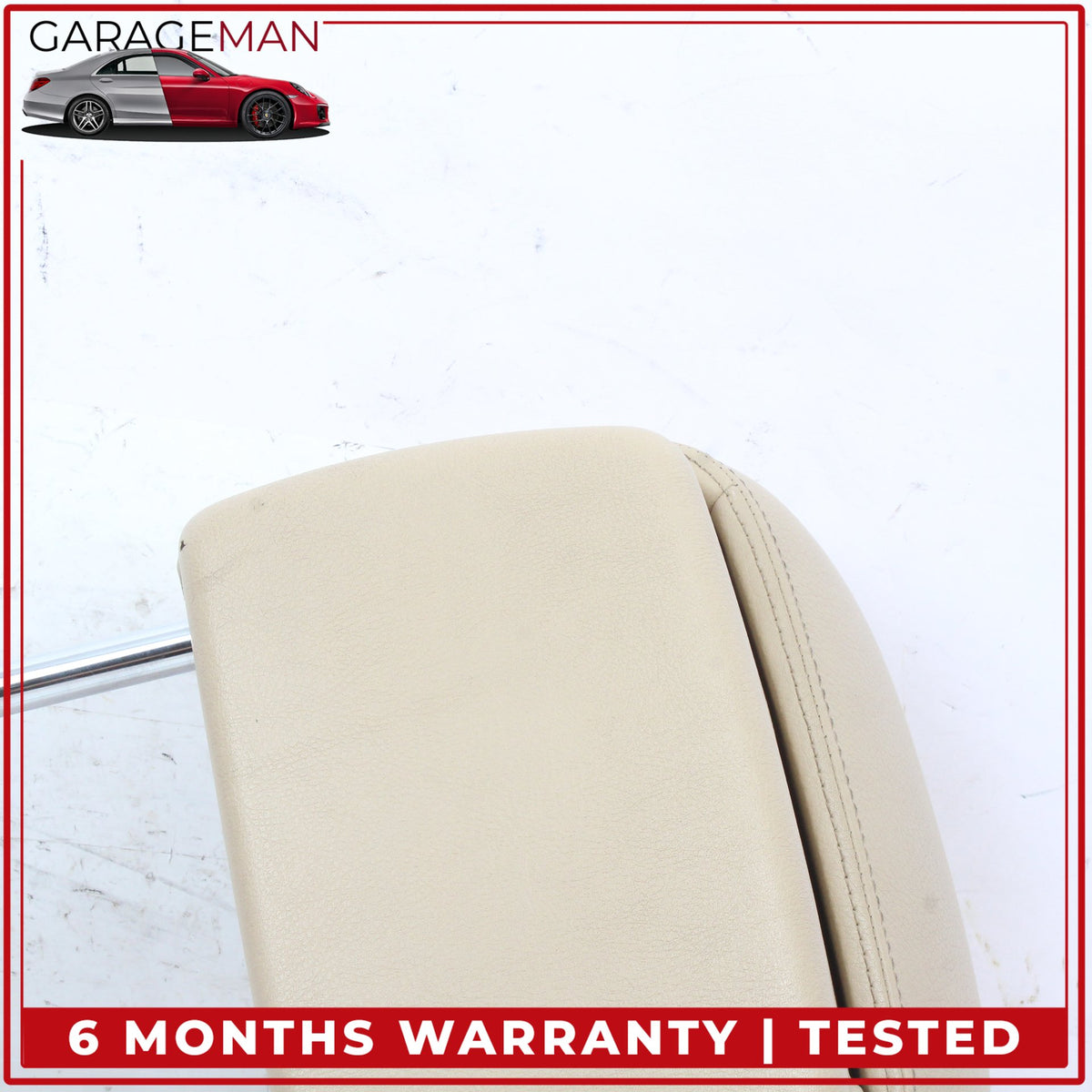 2012-2018 Audi A6 A7 Front Left and Front Right Side Seat Headrest Beige OEM