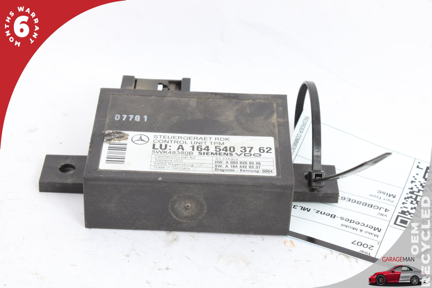 2006-2013 Mercedes W164 ML350 GL450 R350 Tyre Pressure Sensor 1645403762 OEM
