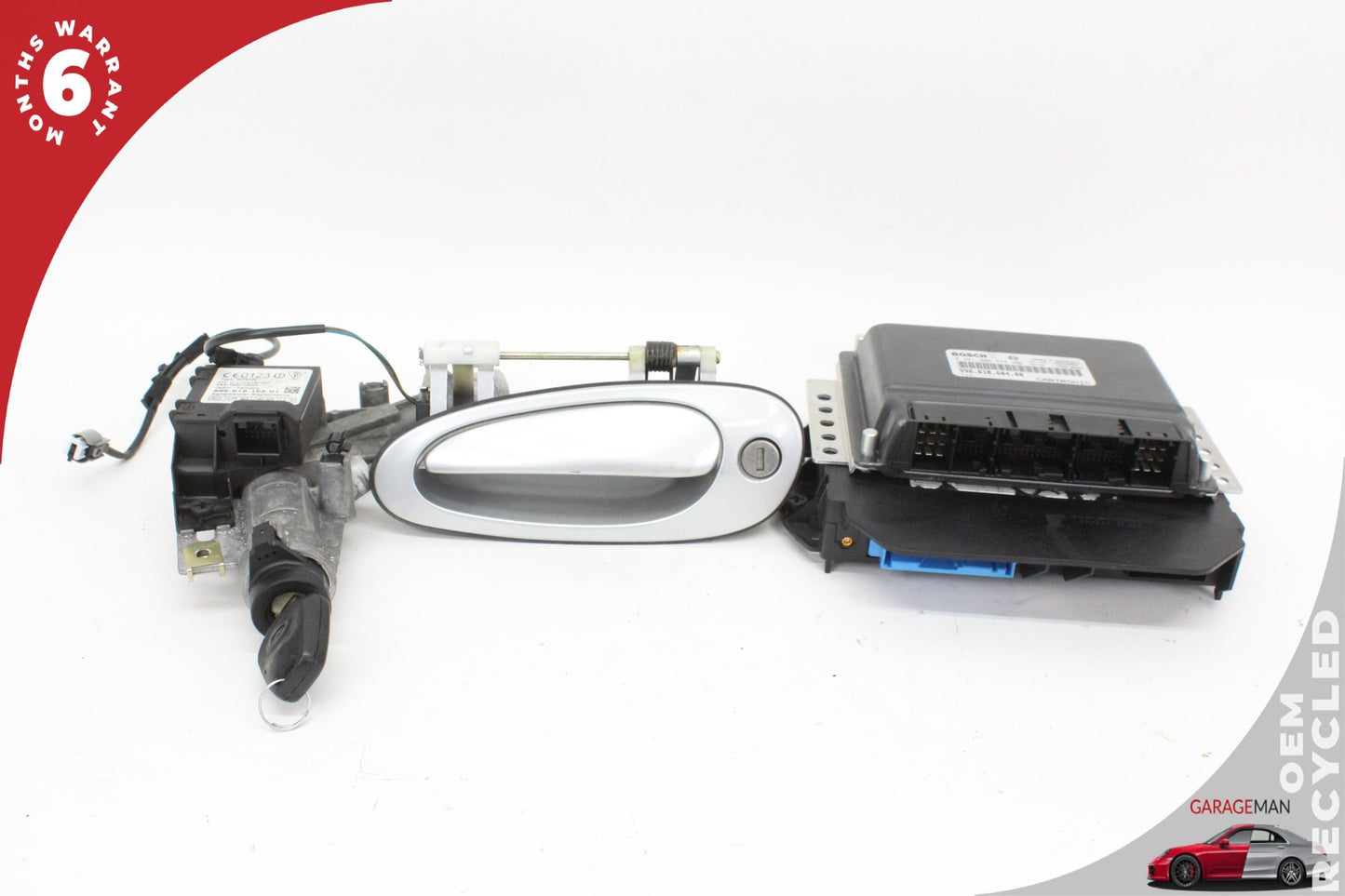 99-05 Porsche 911 996 Coupe ECU Ignition Switch w Key, Front Left Handle, Immobilizer