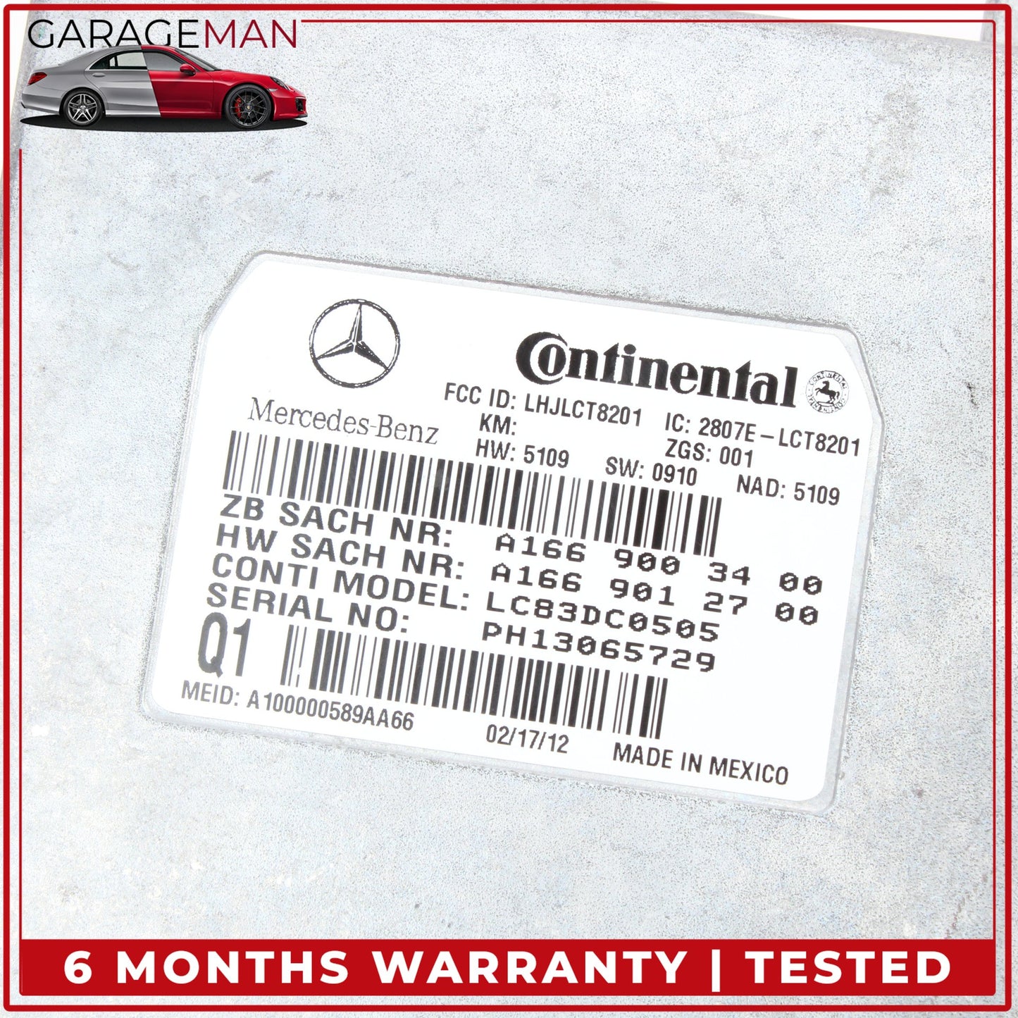 2007-2014 Mercedes-Benz CL550 W216 Coupe Voice Communication Control Module 1669003400 OEM