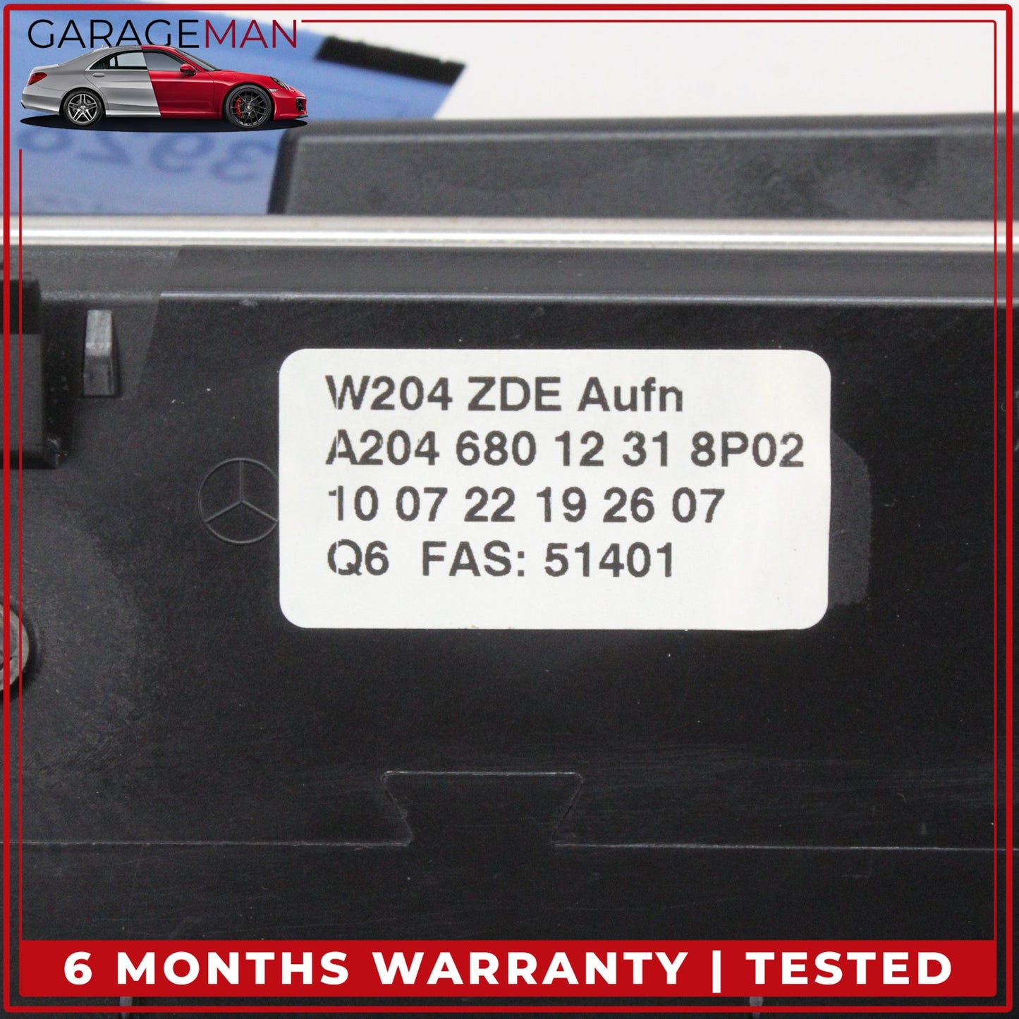 2008-2011 Mercedes W204 C300 Front Dash Display Screen Monitor w/ Cover OEM