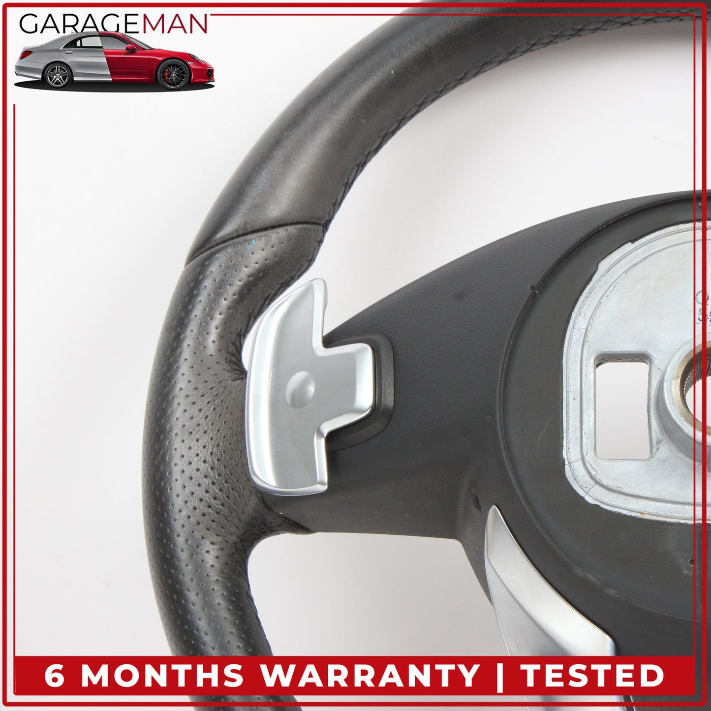 2015-2020 Mercedes W205 C300 Flat Bottom Steering Wheel w/ Paddle Shifters OEM
