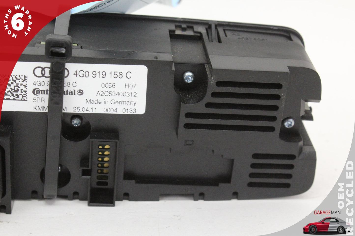 2012-2018 Audi A7 A6 Rear A/C AC Climate Control Switch Panel 4G0919158C OEM
