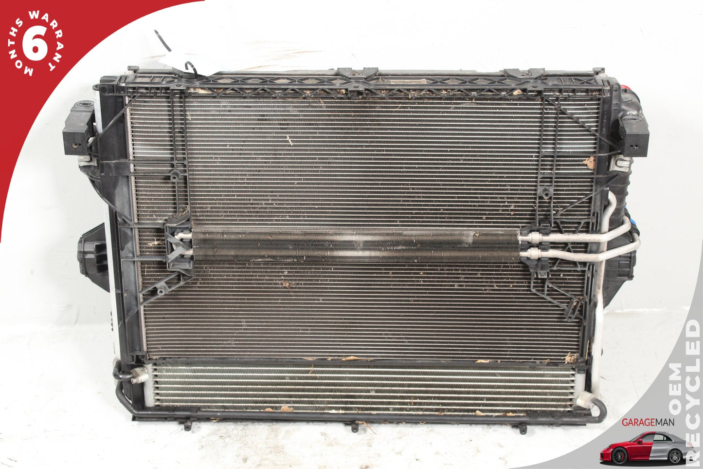2011-2018 Porsche Cayenne 958 Engine Radiator A/C Condenser Cooler w/ Fan Motor