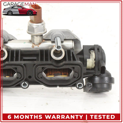 2011-2018 Porsche Cayenne 958 Audi Q7 Left Lower Intake Manifold w/ Bracket OEM