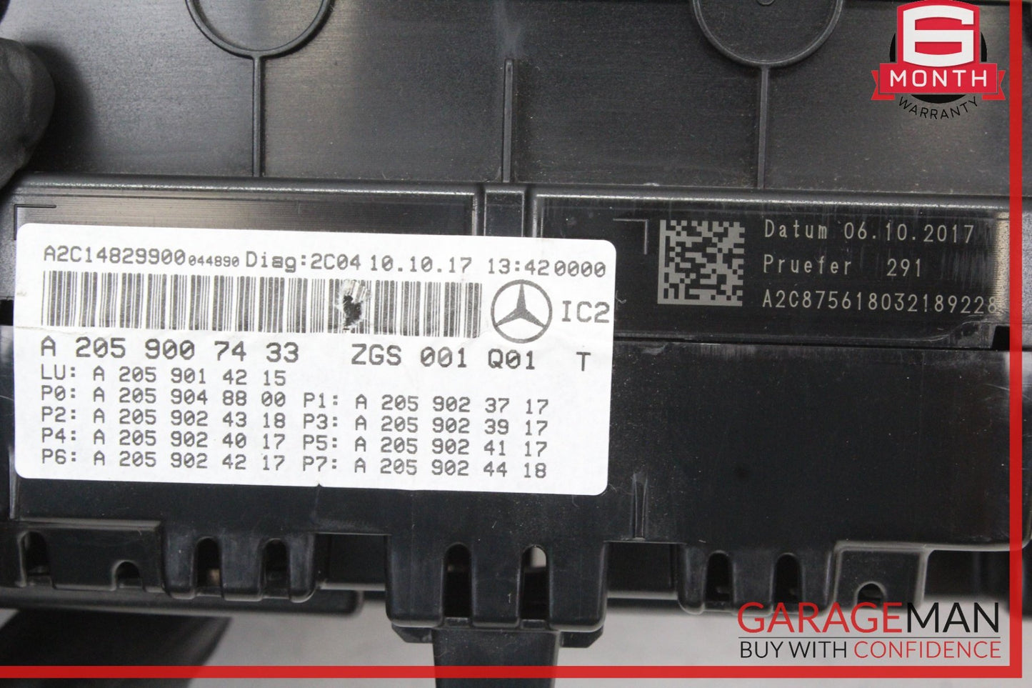 2015-2018 Mercedes-Benz C300 W205 Sedan Speedometer 2059007433