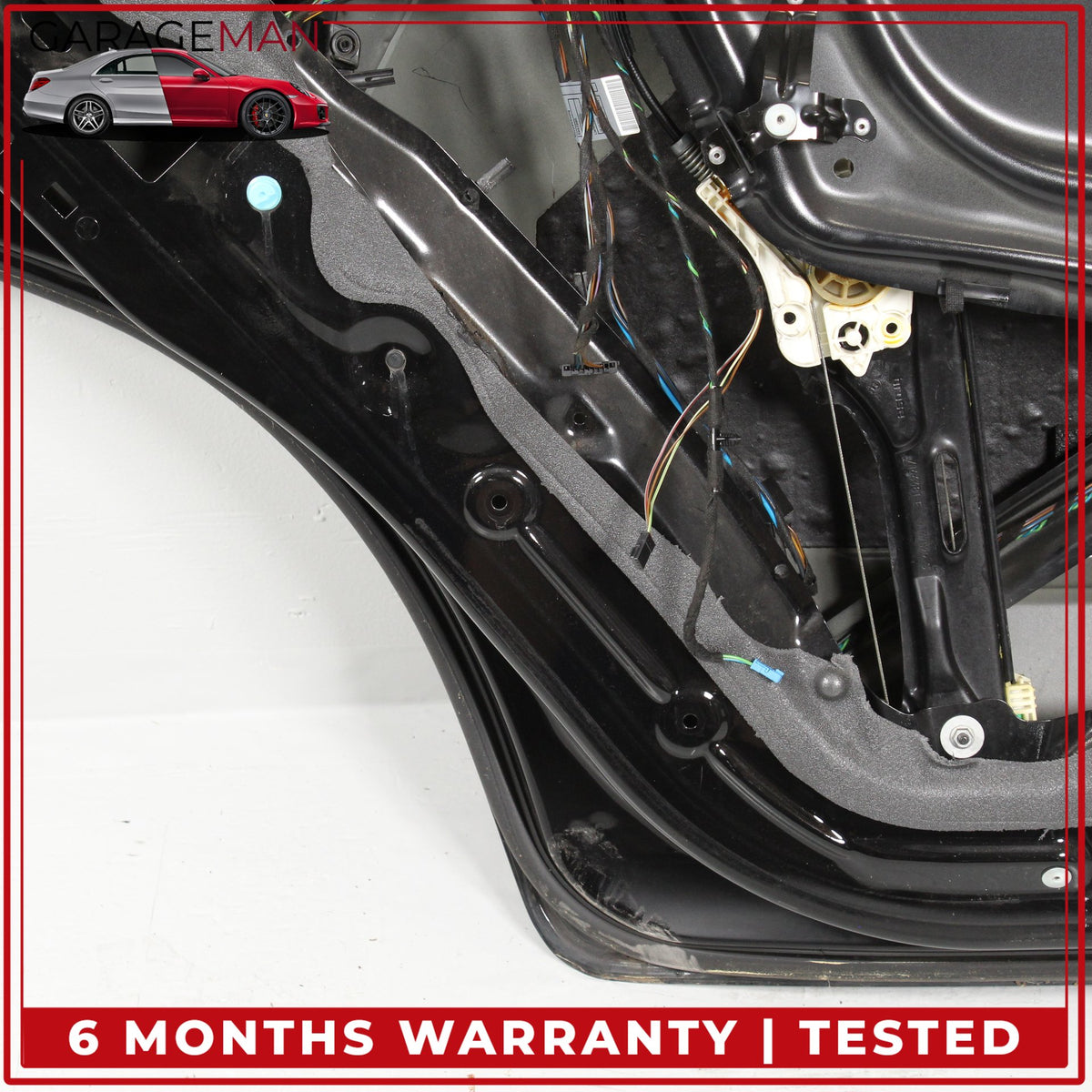 2007-2013 BMW X5 E70 Rear Left Side Door Shell Black w/ Window Regulator OEM
