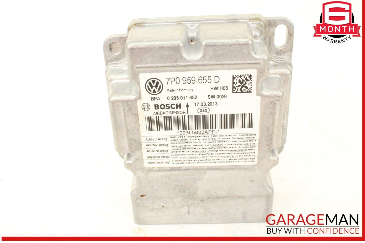 11-14 Porsche Cayenne 958 AWD Airbag Air Bag Sensor SRS Control Module OEM