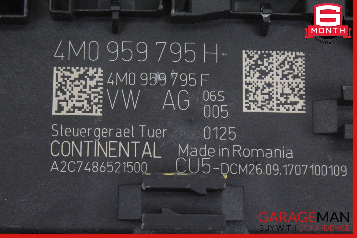 2017-2024 Audi A4 Sedan Rear Left/Right Door Control Module 4M0959795H OEM