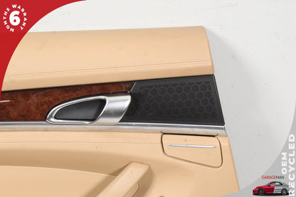 2010-2016 Porsche Panamera 970 Rear Left Driver Side Door Trim Panel Beige OEM