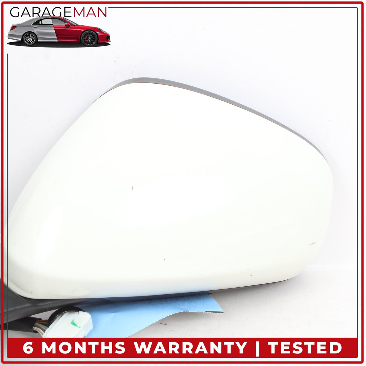 2008-2019 Maserati GranTurismo M145 Front Left Door Rear View Mirror White OEM