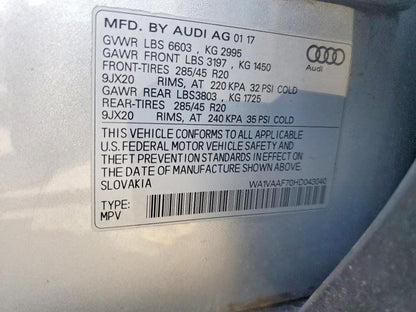 Parting Out- 2017 Audi Q7 Prestige- 201