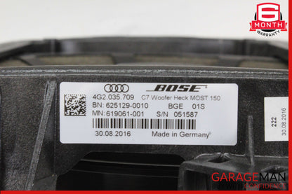 2016-2018 Audi A6 Rear Deck Shelf Panel Center Subwoofer Sub Woofer Speaker OEM