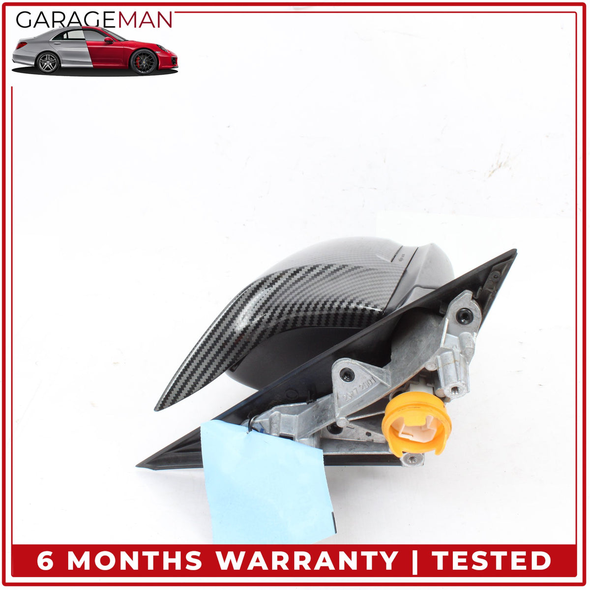 2012-2018 BMW 328i F30 Front Left Side Door Rear View Mirror Carbon Fiber OEM