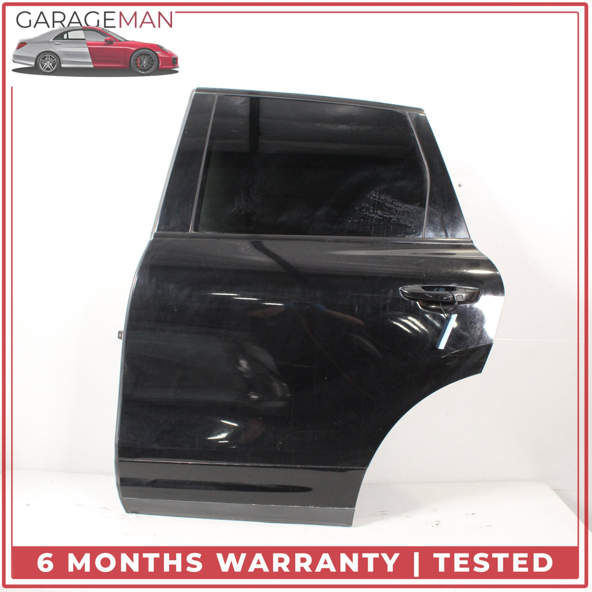 2011-2018 Porsche Cayenne 958 Rear Left Driver Side Complete Door Black OEM