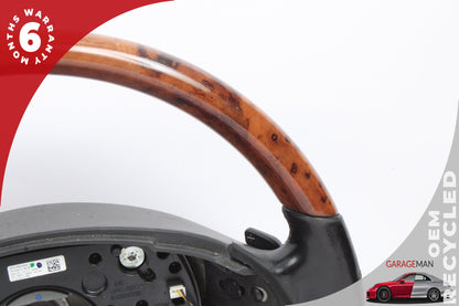 2007-2010 Mercedes W221 S550 Steering Wheel w/ Paddle Shifters Wood OEM