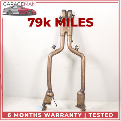 2011-2014 Mercedes W216 CL550 S550 Engine Exhaust Downpipe Resonator Set OEM