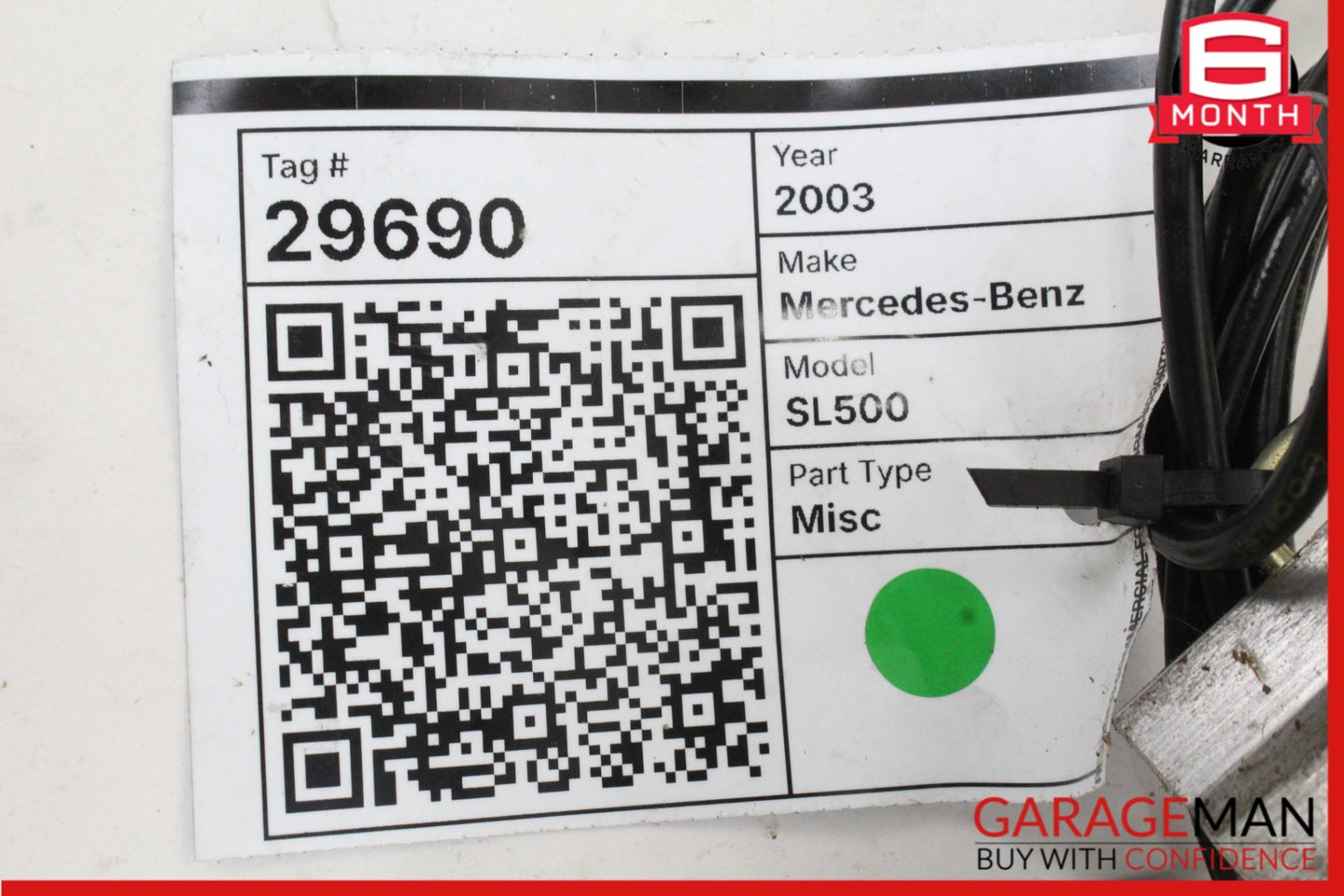 2003-2012 Mercedes R230 SL500 Right Trunk Frame Lock Cylinder 2308001072 OEM