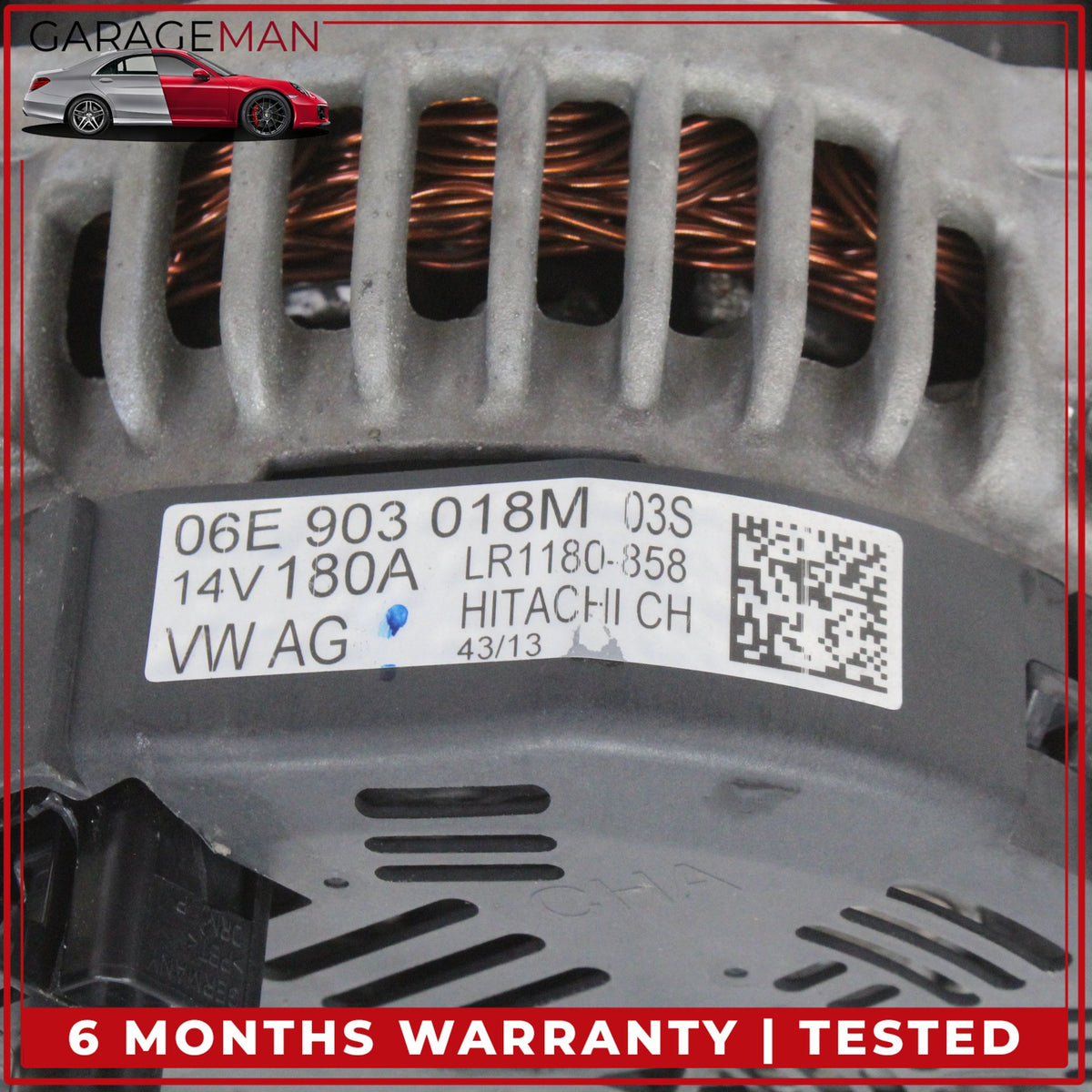 2012-2015 Audi A6 A7 3.0L Engine Motor Alternator Generator 14V 180A 06E903018M