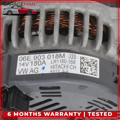 2012-2015 Audi A6 A7 3.0L Engine Motor Alternator Generator 14V 180A 06E903018M