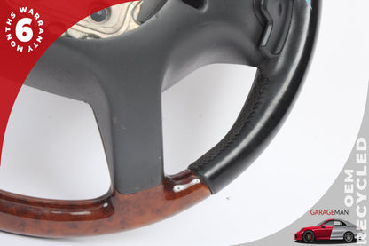 2007-2010 Mercedes W221 S550 Steering Wheel w/ Paddle Shifters Wood OEM