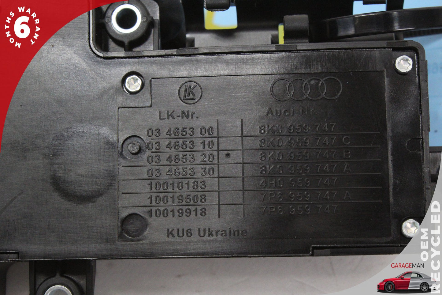 2008-2020 Audi SQ5 A3 A6 Front Left Side Seat Adjustment Switch 8K0959747 OEM