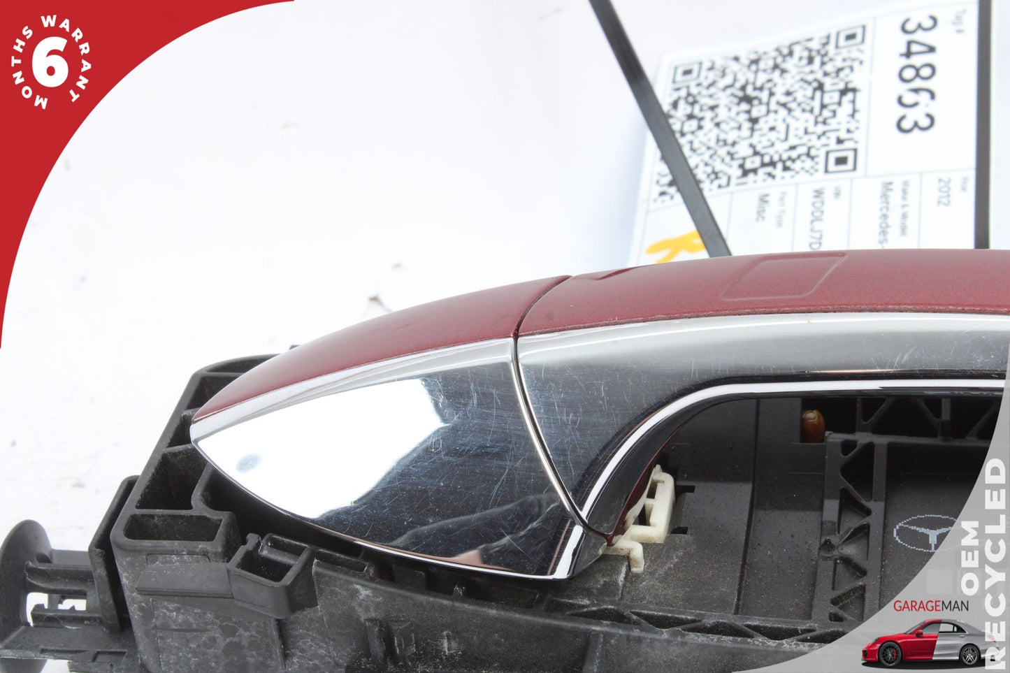 2012-2018 Mercedes W218 CLS550 Rear Left Side Exterior Door Handle Red OEM