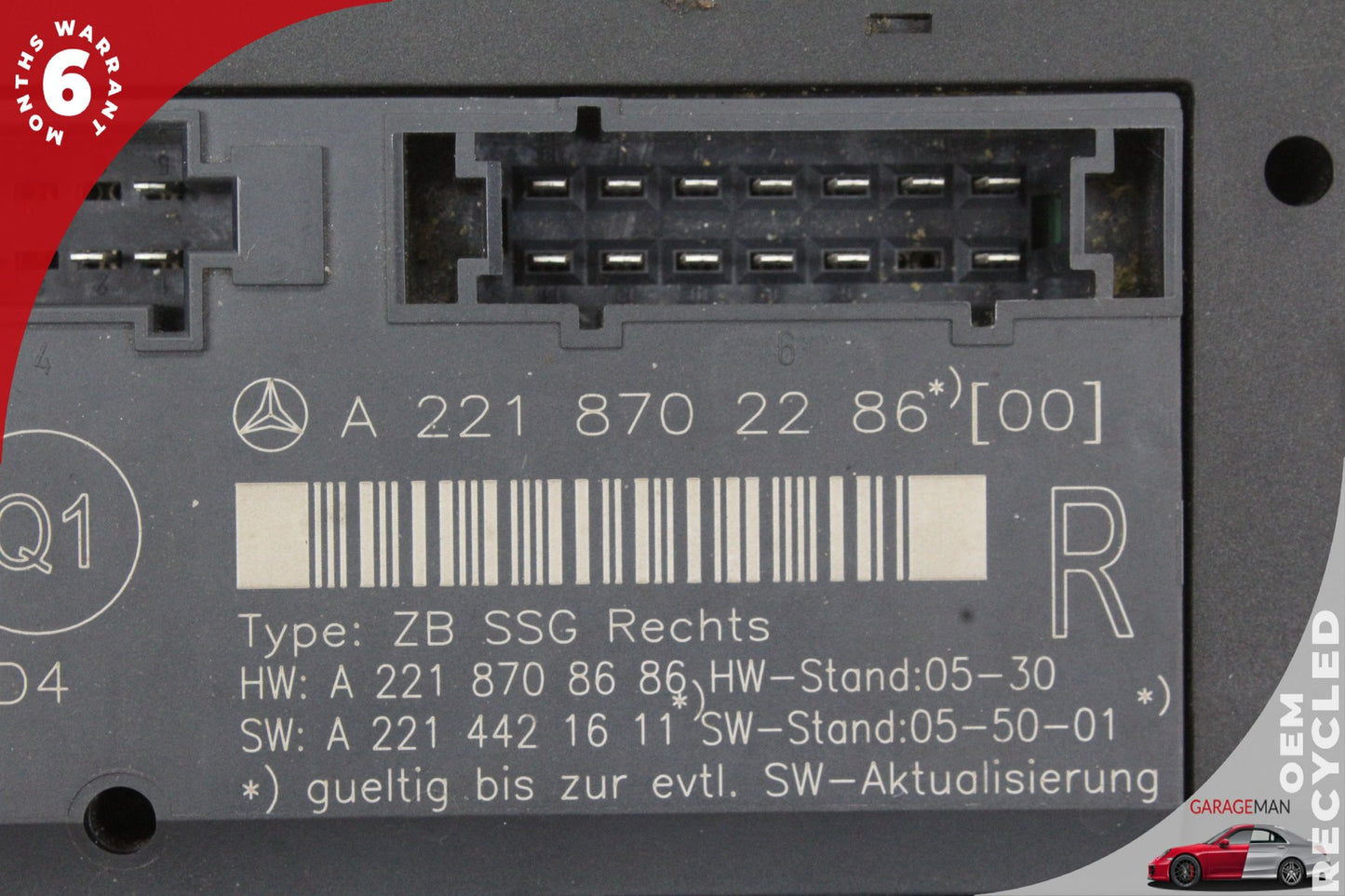 2007-2013 Mercedes W221 S550 Front Right Seat Control Module Unit 2218702286 OEM