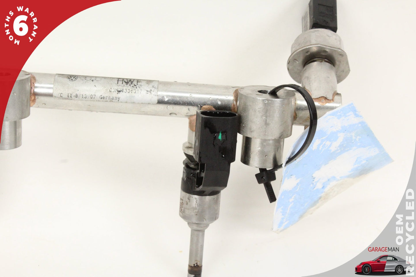 2008-2018 Porsche Cayenne 957 958 Lower Fuel Injector Rail w/ Injectors OEM